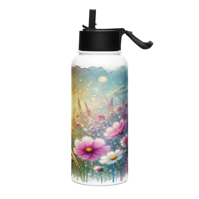 Botella Moderno y Funcional color Magia Floral - Botella Reutilizable de Aluminio 800ml