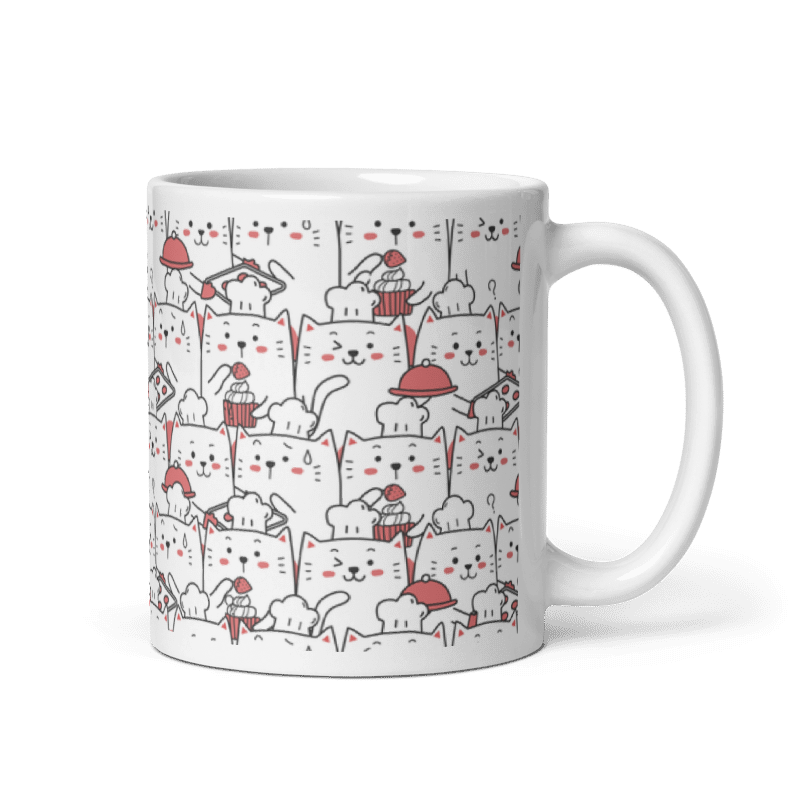 Taza Cute Cats - Mariposas color Blanco - Taza Cute Cats - Mariposas