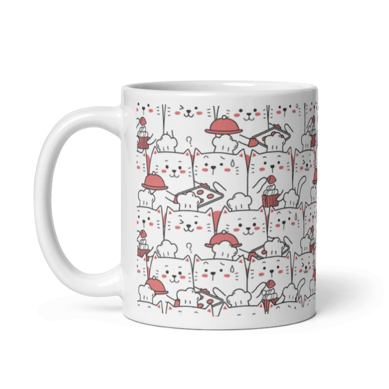 Taza Cute Cats - Mariposas color Blanco - Taza Cute Cats - Mariposas