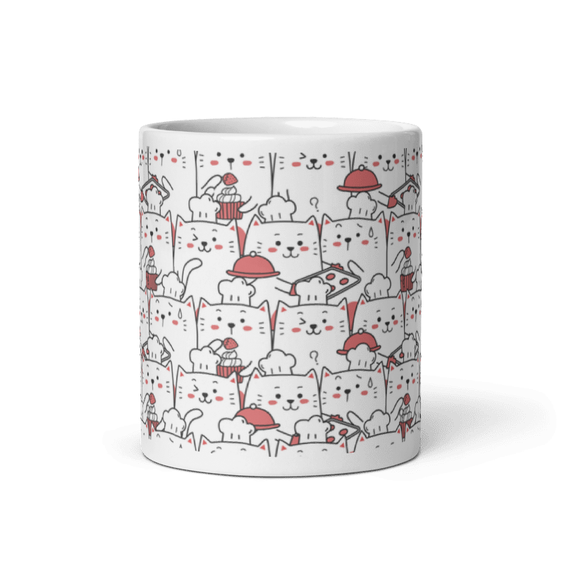 Taza Cute Cats - Mariposas color Blanco - Taza Cute Cats - Mariposas