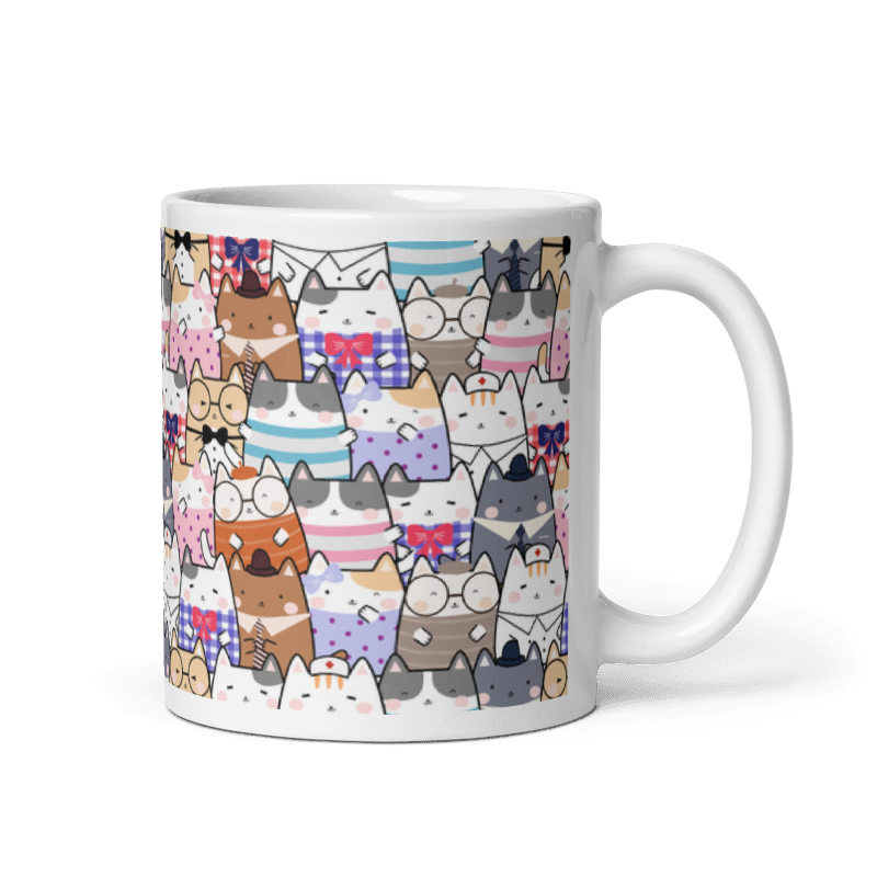 Taza Cute Cats - Nubes color Blanco - Taza Cute Cats - Nubes