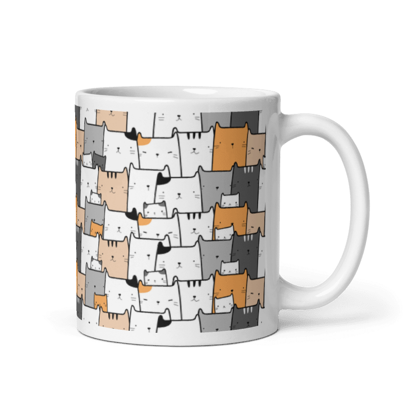 Taza Cute Cats - Peces color Blanco - Taza Cute Cats - Peces