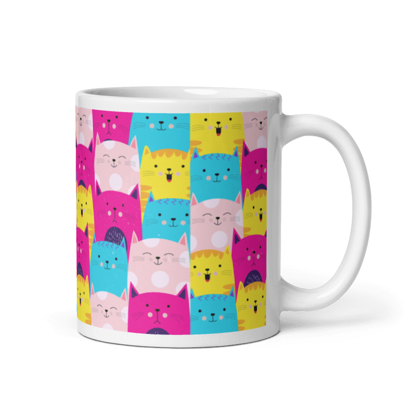 Taza Cute Cats - Luna Estrellas color Blanco - Taza Cute Cats - Luna Estrellas