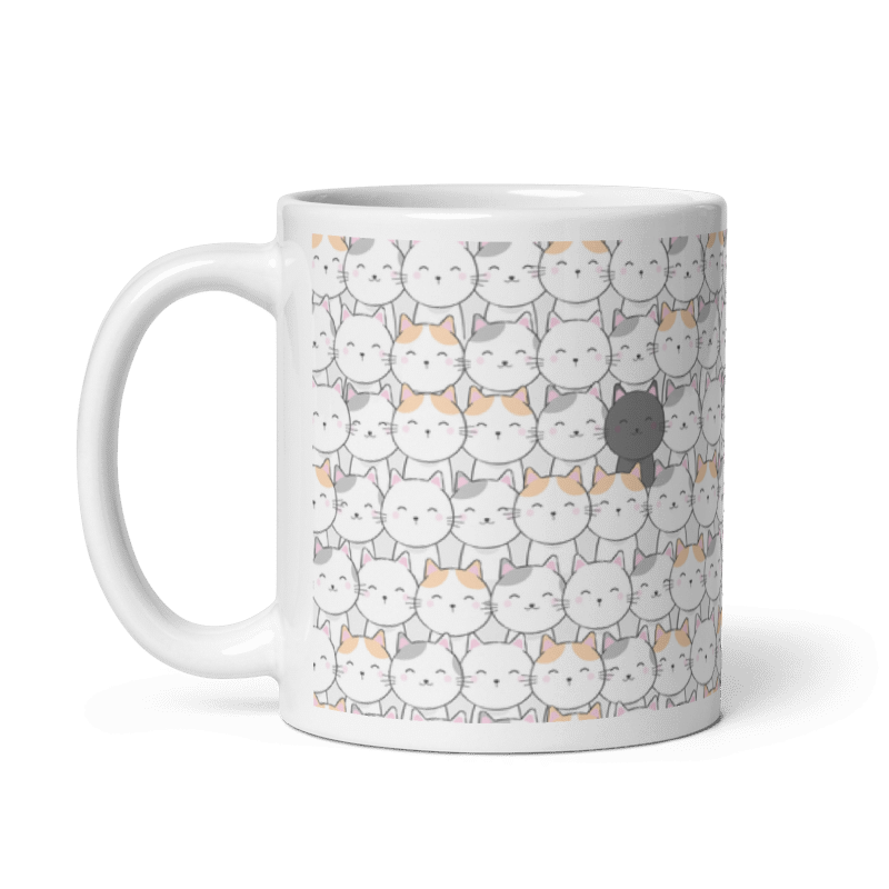 Taza Cute Cats - Lazos color Blanco - Taza Cute Cats - Lazos