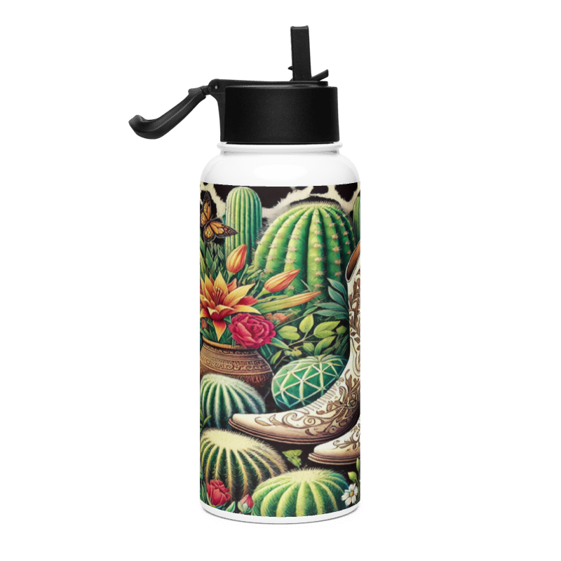 Botella Moderno y Funcional color Botas Vaqueras Vintage - Botella Reutilizable de Aluminio 800ml