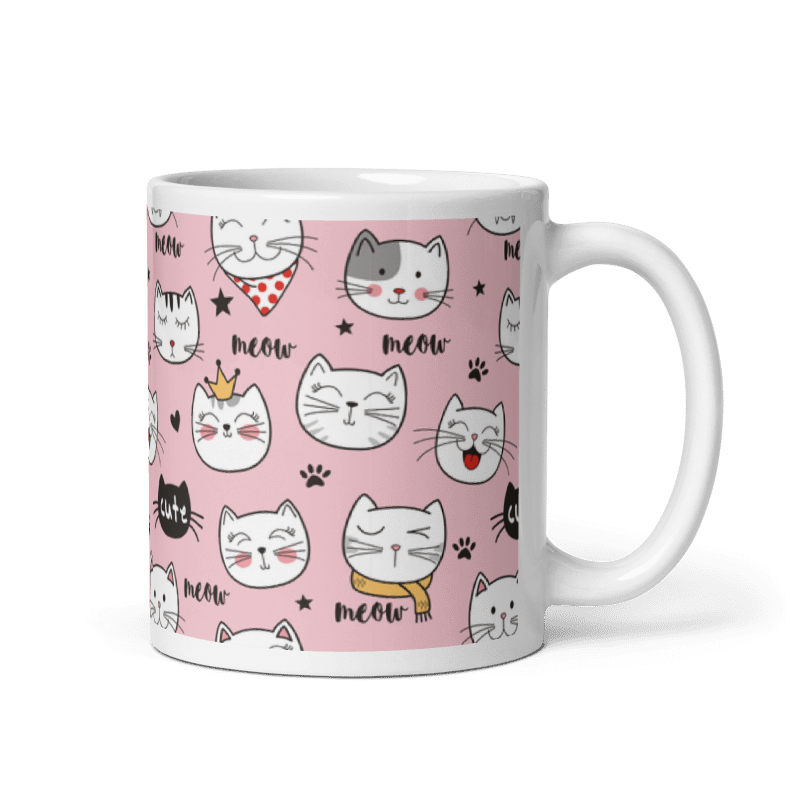 Taza Cute Cats - Comiendo color Blanco - Taza Cute Cats - Comiendo