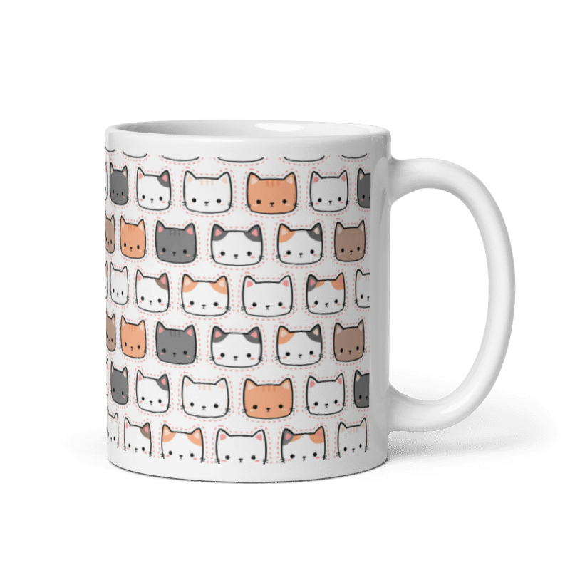 Taza Cute Cats - Yoga color Blanco - Taza Cute Cats - Yoga