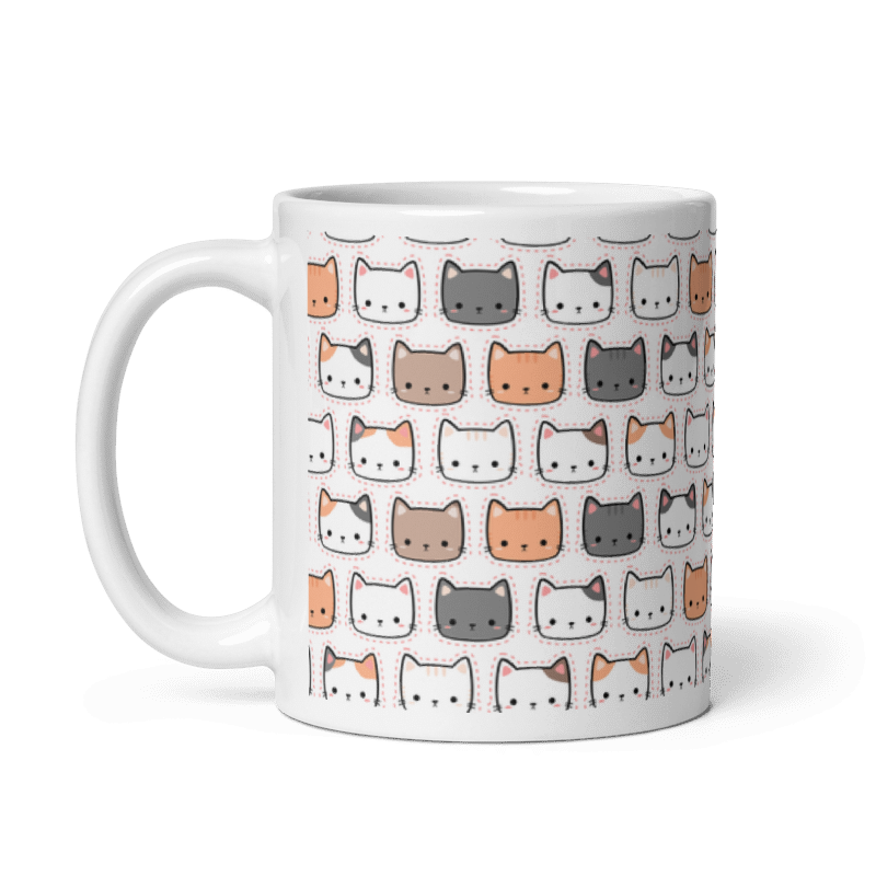 Taza Cute Cats - Yoga color Blanco - Taza Cute Cats - Yoga