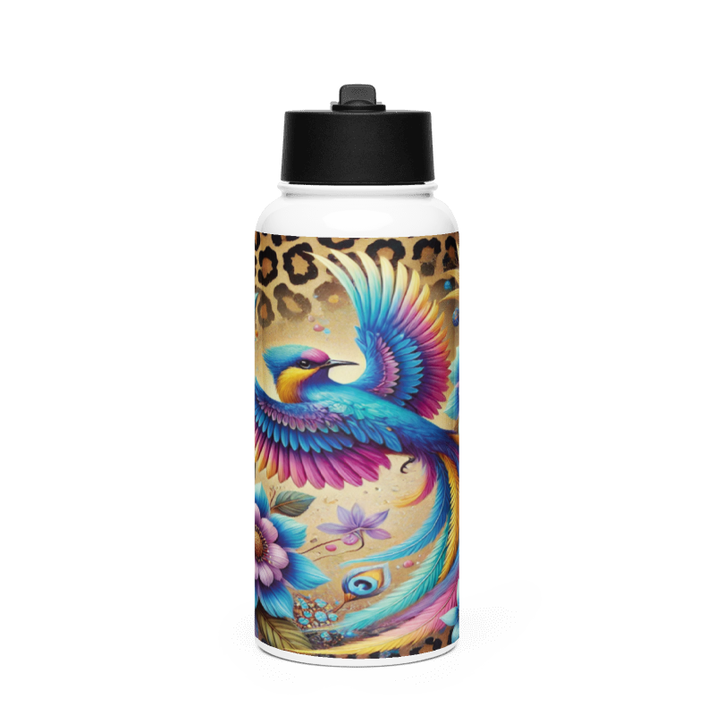 Botella Moderno y Funcional color Ave del Paraíso - Botella Reutilizable de Aluminio 800ml