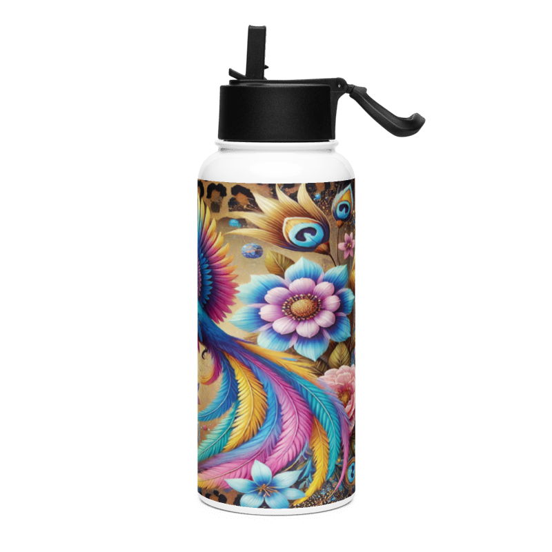 Botella Moderno y Funcional color Ave del Paraíso - Botella Reutilizable de Aluminio 800ml