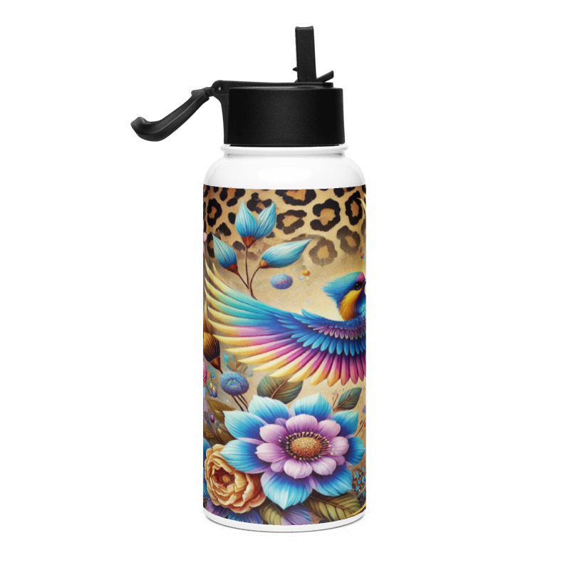 Botella Moderno y Funcional color Ave del Paraíso - Botella Reutilizable de Aluminio 800ml