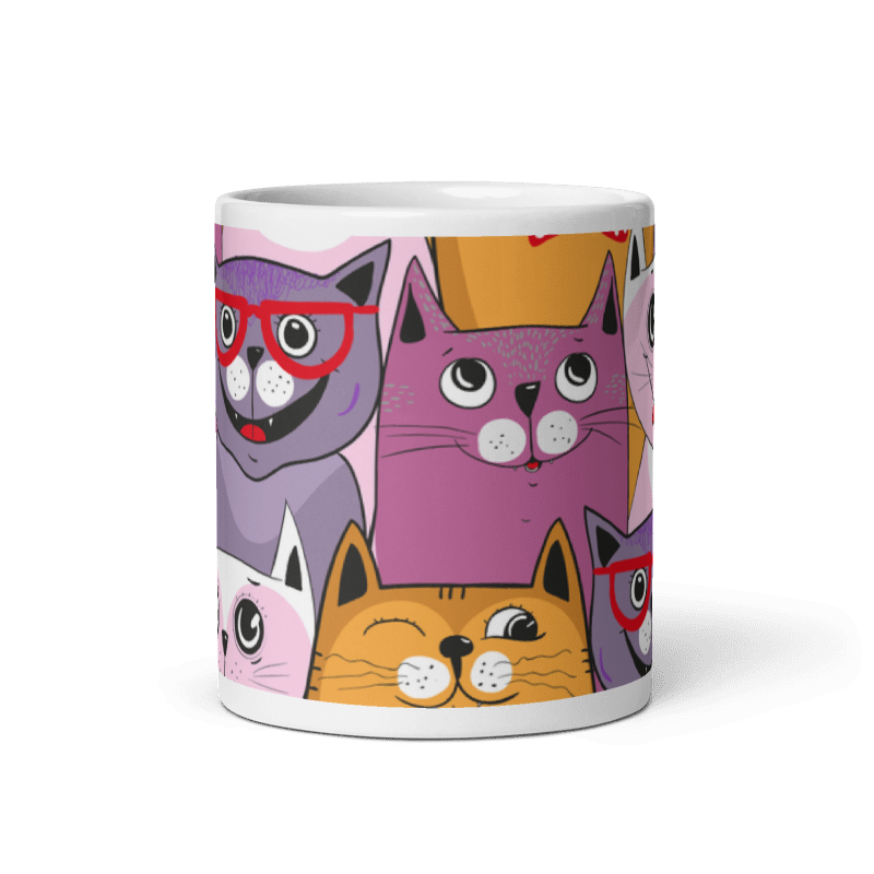 Taza Cute Cats - Cajas color Blanco - Taza Cute Cats - Cajas