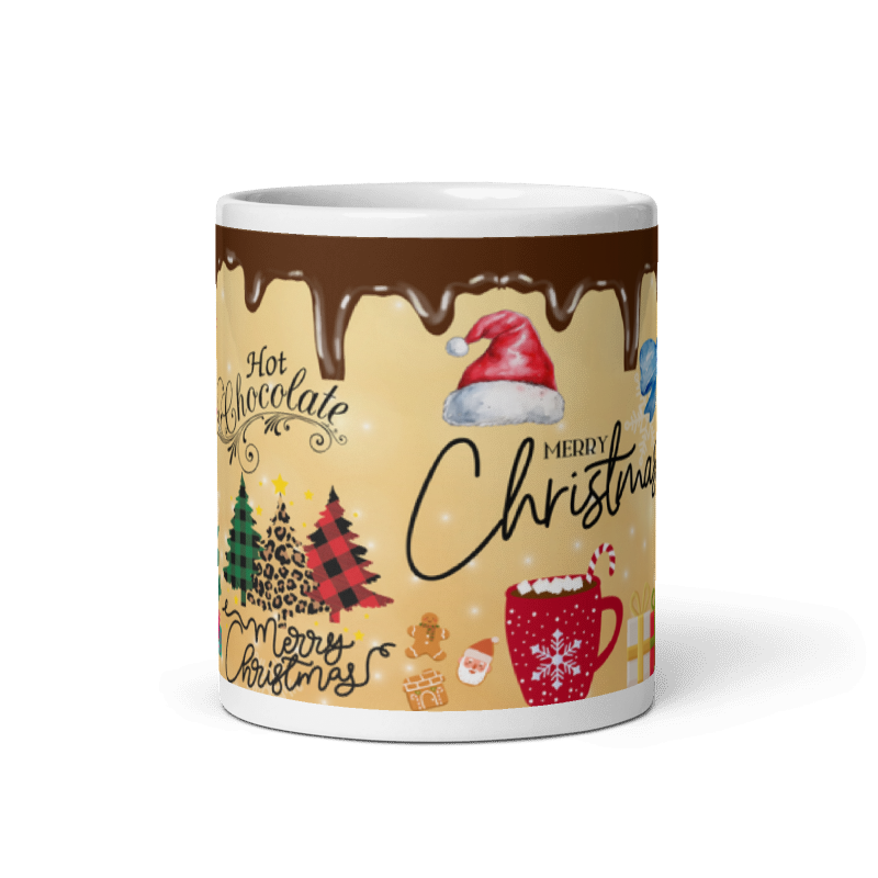 Taza Hot Chocolate Christmas color Blanco - Taza Navidad - Hot Chocolate Merry Christmas