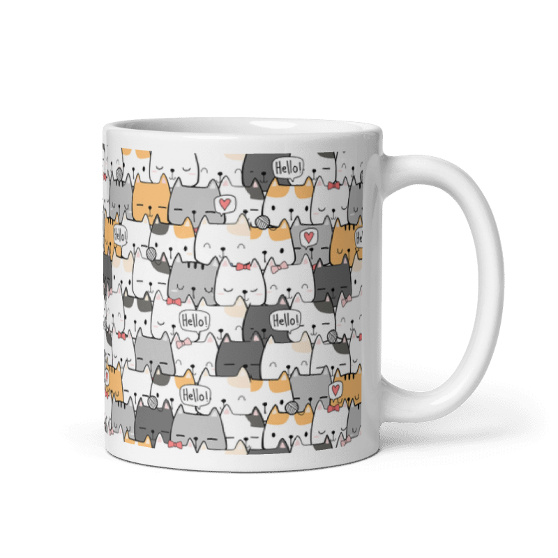 Taza Cute Cats - Patitas color Blanco - Taza Cute Cats - Patitas