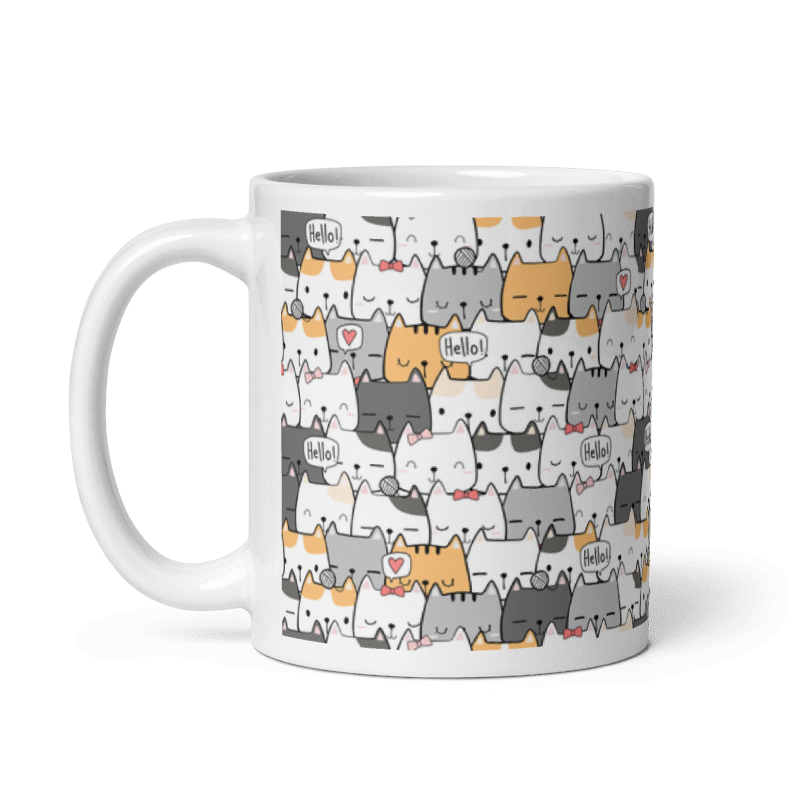 Taza Cute Cats - Patitas color Blanco - Taza Cute Cats - Patitas