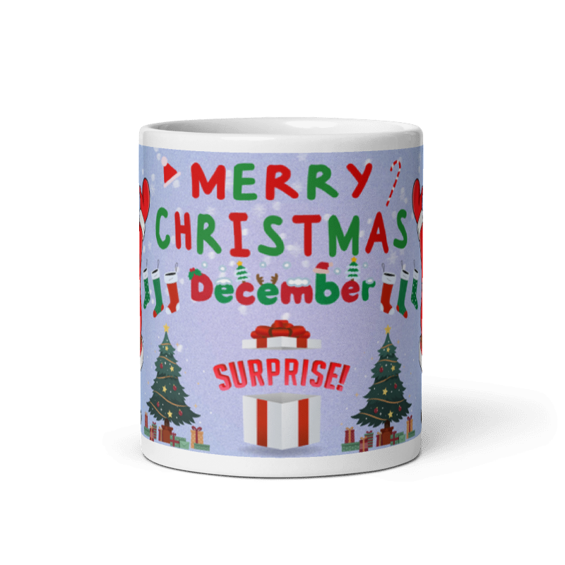 Taza December Christmas color Blanco - Taza Navidad - December Merry Christmas