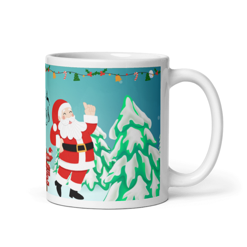Taza Papá Noel Christmas color Blanco - Taza Navidad - Papá Noel Merry Christmas