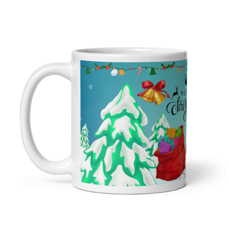 Taza Papá Noel Christmas color Blanco - Taza Navidad - Papá Noel Merry Christmas