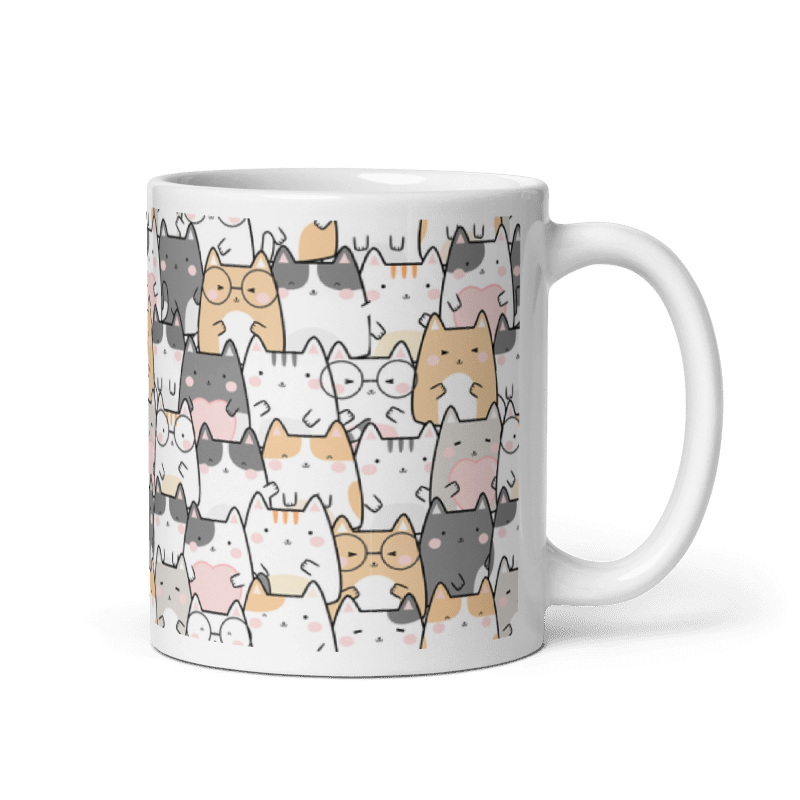 Taza Cute Cats - Gatito Jugando color Blanco - Taza Cute Cats - Gatito Jugando