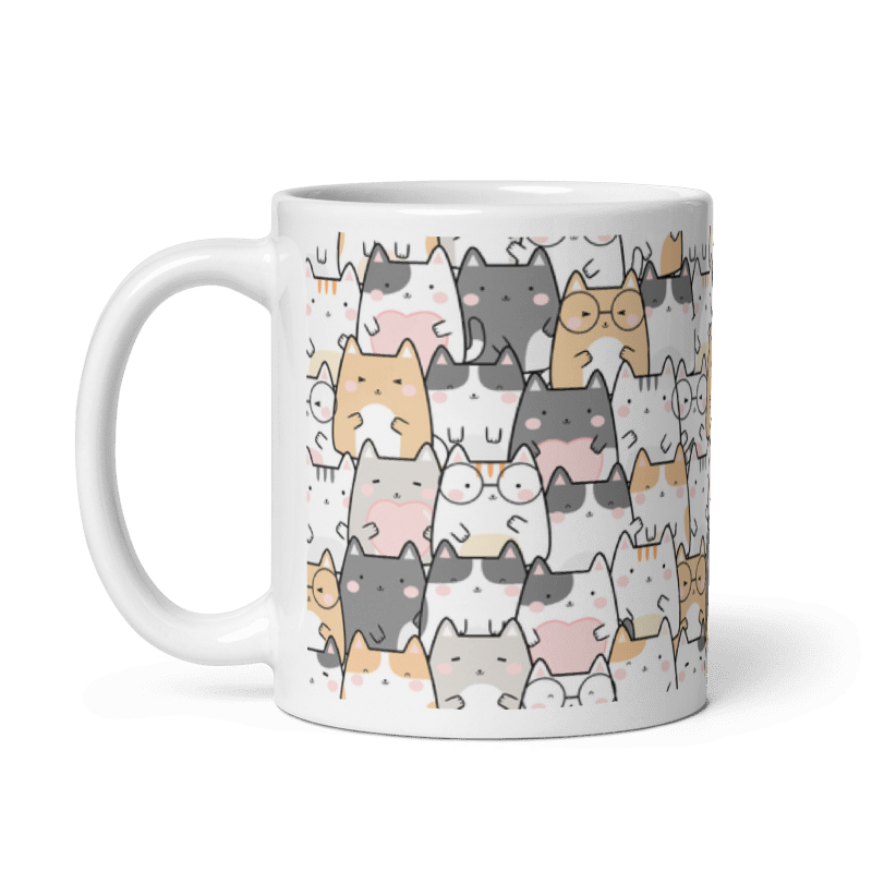 Taza Cute Cats - Gatito Jugando color Blanco - Taza Cute Cats - Gatito Jugando