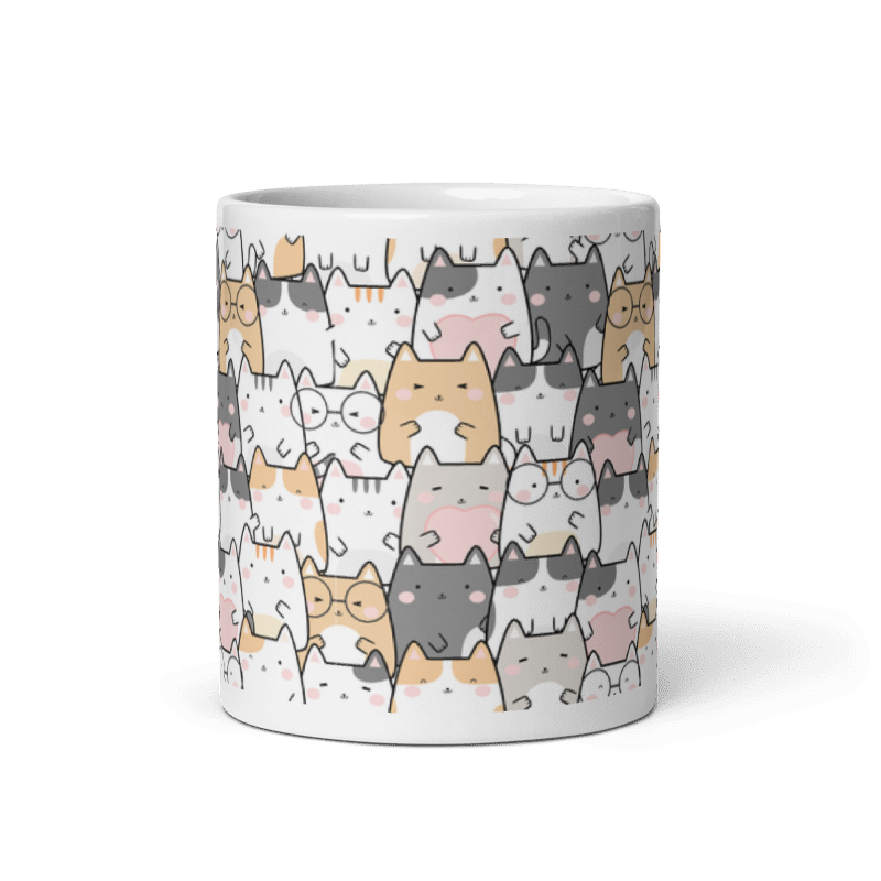 Taza Cute Cats - Gatito Jugando color Blanco - Taza Cute Cats - Gatito Jugando