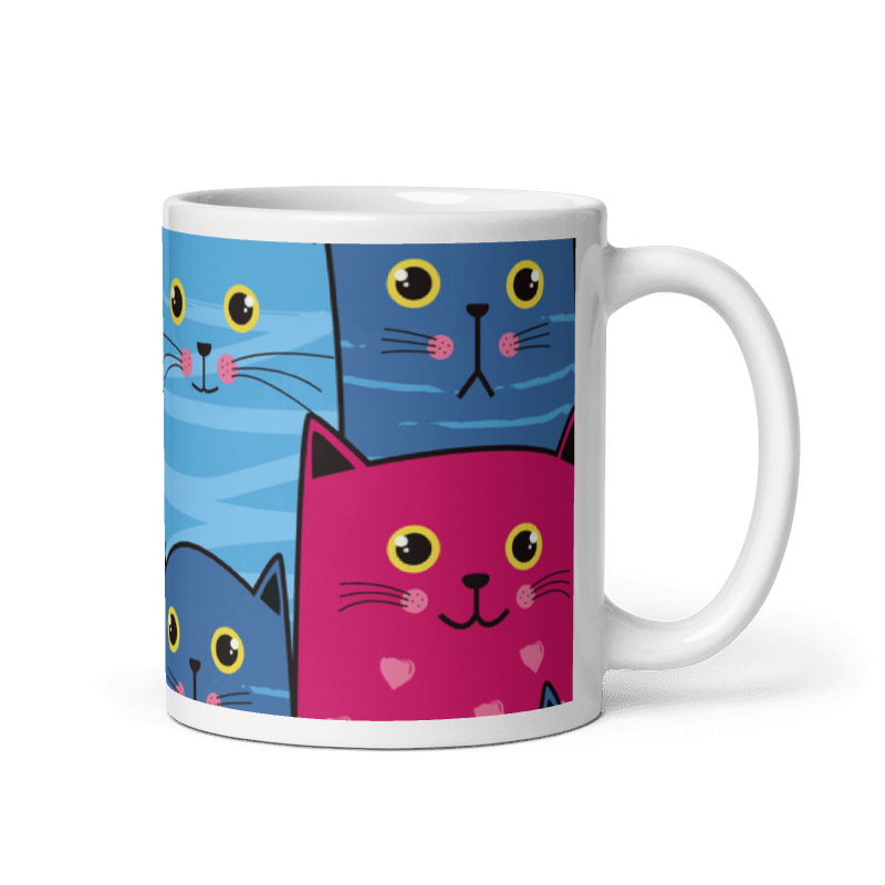 Taza Cute Cats - Flores color Blanco - Taza Cute Cats - Flores