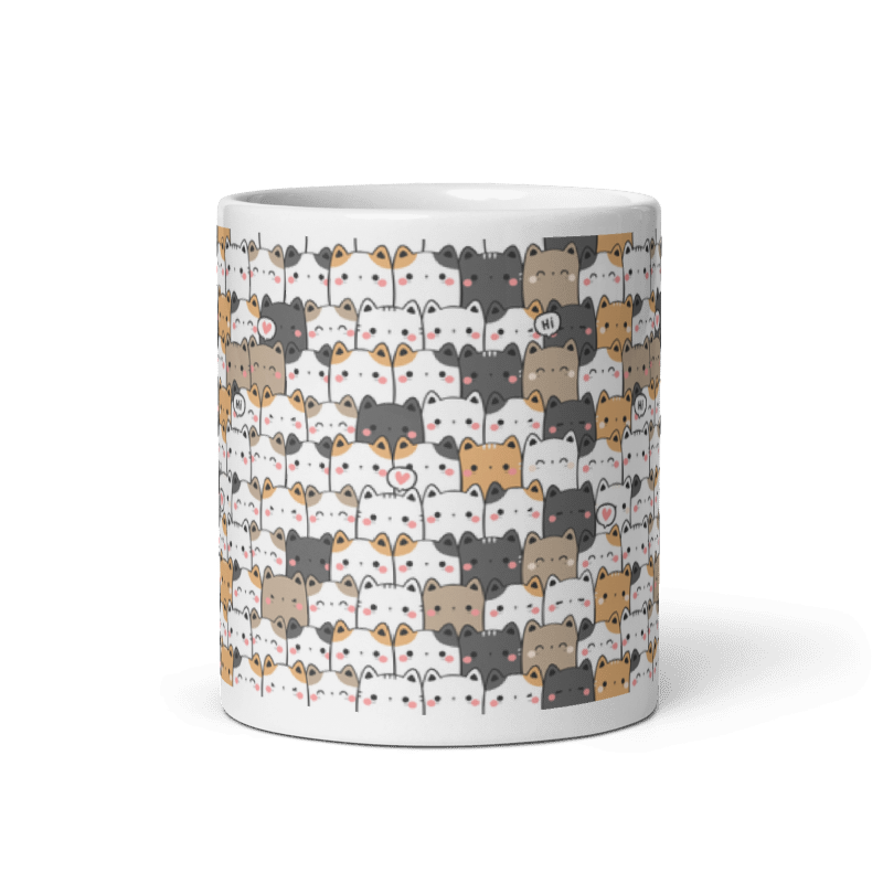 Taza Cute Cats - Rayas color Blanco - Taza Cute Cats - Rayas
