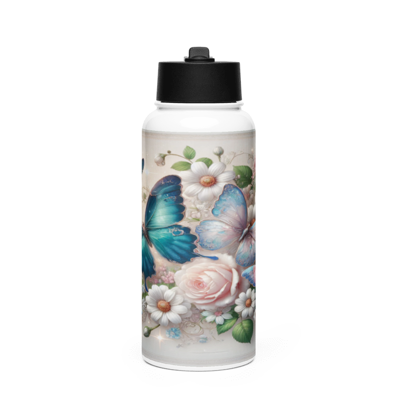 Botella Moderno y Funcional color Mariposas en Vuelo - Botella Reutilizable de Aluminio 800ml