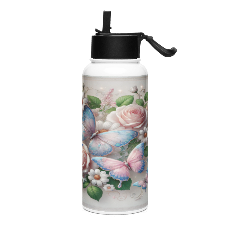 Botella Moderno y Funcional color Mariposas en Vuelo - Botella Reutilizable de Aluminio 800ml