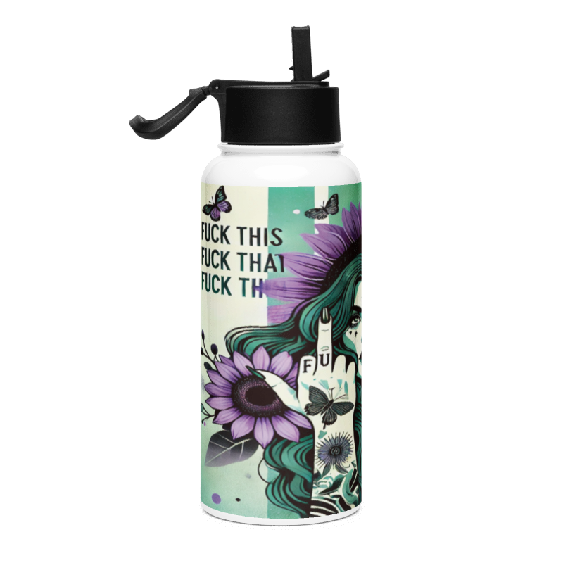 Botella Moderno y Funcional color Fuck This - Botella Reutilizable de Aluminio 800ml