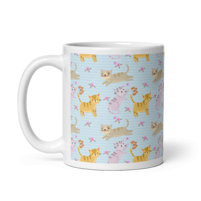 Taza Cute Cats - Arcoíris color Blanco - Taza Cute Cats - Arcoíris
